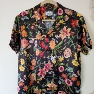 Silk Men's Floral button down